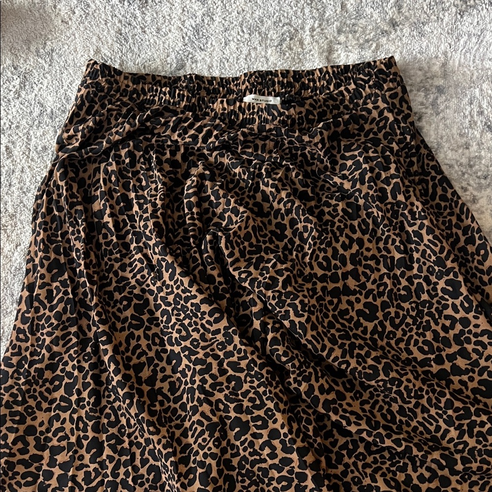 Max Studio Animal Print Midi Skirt